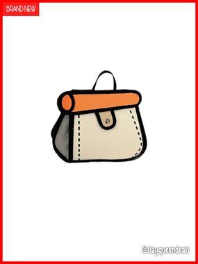 2D Cartoon Canvas Crossbody Bag Creative 3D Style Novelty Handbag